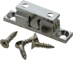 Sugatsune - 1.97" Long x 0.39" Wide x 0.63" High, Zinc Alloy Tension Catch - Chrome Plated, 2.9(6.4) N/Lb Pull Force, 3.1(6.8) N/Lb Push Force, 1-3/16" Long Strike, 23/64" Wide Strike - Apex Tool & Supply