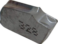 Iscar - GTN IC328 Grade, 0.122" Cutting Width, Carbide Cutoff Insert - 0° Neutral Lead Angle, 0.0079" Cnr Rad, TiCN Coated, Single End - Apex Tool & Supply