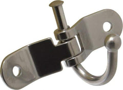 Sugatsune - 10.5 Lb Capacity, 1-41/64" Projection, Stainless Steel Utility Hook - 15/32" Thread Length, 1-41/64" OAL, 11/64" Wire Diam - Apex Tool & Supply
