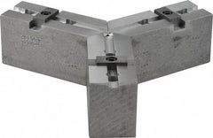 Abbott Workholding Products - Tongue & Groove Attachment, Square Soft Lathe Chuck Jaw - 3 Jaws, Aluminum, 1-3/4" Btw Mount Hole Ctrs, 4" Long x 1-1/2" Wide x 2" High, 5/16" Groove, 3/8" Fastener - Apex Tool & Supply
