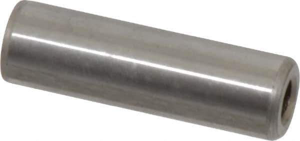 Gibraltar - 3/8" Diam x 1-1/4" Pin Length C-1215 Case Hardened Steel Pull Out Dowel Pin - 1 Beveled & 1 Threaded End - Apex Tool & Supply