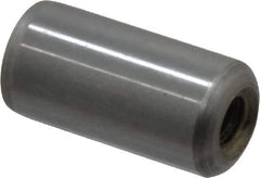 Gibraltar - 1/2" Diam x 1" Pin Length C-1215 Case Hardened Steel Pull Out Dowel Pin - 1 Beveled & 1 Threaded End - Apex Tool & Supply