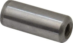 Gibraltar - 1/2" Diam x 1-1/4" Pin Length C-1215 Case Hardened Steel Pull Out Dowel Pin - 1 Beveled & 1 Threaded End - Apex Tool & Supply
