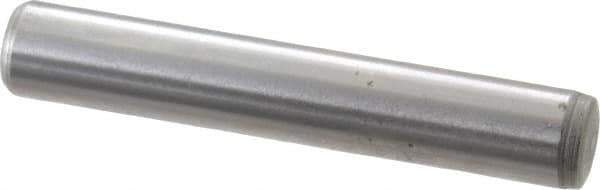 Gibraltar - 1/4" Diam x 1-1/2" Pin Length C-1215 Case Hardened Steel Pull Out Dowel Pin - 1 Beveled & 1 Threaded End - Apex Tool & Supply