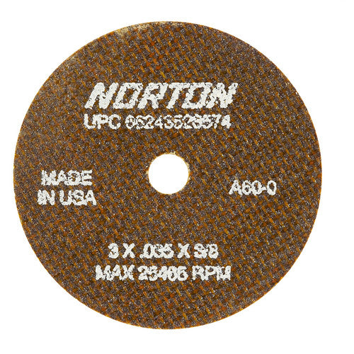 3 x .060 × 1/4″ OBNA2 Small Diameter Cut-Off Wheel <=3″ 23A 60 O BNA2 Type 01/41 - Apex Tool & Supply