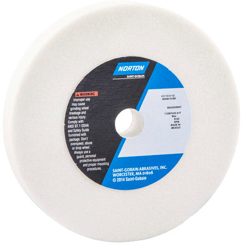 4″ × 1/2″ × 1/2″ 38A Toolroom Wheel Type 01 Straight 60 Grit Aluminum Oxide - Apex Tool & Supply