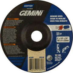 6 × 1/8 × 7/8″ Gemini Long Life Grinding Wheel A 24 T Type 27 - Apex Tool & Supply