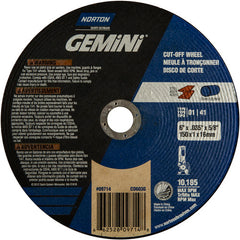 150 mm × 1 mm × 5/8″ Gemini Circular Saw Cut-Off Wheel U57A 60 O Type 01/41 - Apex Tool & Supply