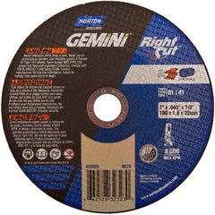 7″ × 0.060″ × 7/8″ Gemini Right Angle Cut-Off Wheel Type 01 Straight Aluminum Oxide - Apex Tool & Supply