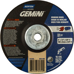 ‎6 × 1/4 × 5/8 - 11″ Gemini Grinding Wheel A 24 S Type 27 - Apex Tool & Supply