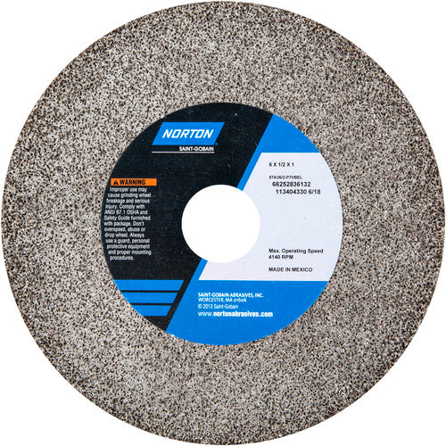 6 × 1/2 × 1″ Gemini Bench and Pedestal Wheel 57A 36 P VBE Type 01 - Apex Tool & Supply