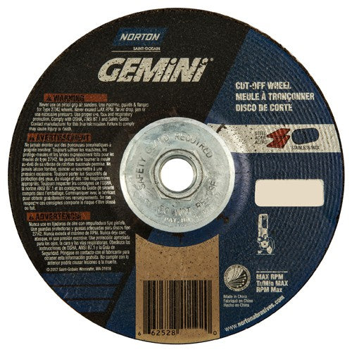6″ × 1/8″ × 5/8″ Gemini Non-Woven Depressed Center Wheel Type 27 - Apex Tool & Supply