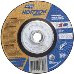 ‎6″ × 1/8″ × 5/8″-11 NorZon Plus Non-Woven Depressed Center Wheel Type 27 24 Grit - Apex Tool & Supply