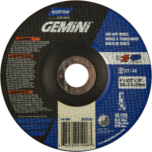 6″ × 3/32″ × 7/8″ Gemini Non-Woven Depressed Center Wheel Type 27 30 Grit - Apex Tool & Supply