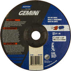 7″ × 3/32″ × 7/8″ Gemini Non-Woven Depressed Center Wheel Type 27 24 Grit - Apex Tool & Supply