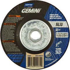 ‎4-1/2″ × 1/4″ × 5/8″ Gemini Non-Woven Depressed Center Wheel Type 27 - Apex Tool & Supply