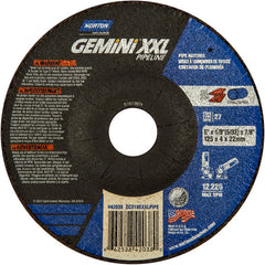 5″ × 5/32″ × 7/8″ Gemini Non-Woven Depressed Center Wheel Type 27 30 Grit Aluminum Oxide - Apex Tool & Supply
