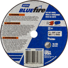 4 x .035 × 3/8″ BlueFire Small Diameter Cut-Off Wheel >3″ ZA 46 X Type 01/41 - Apex Tool & Supply