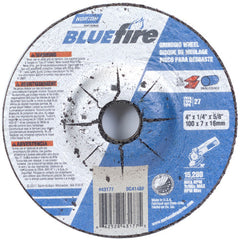 4″ × 1/4″ × 5/8″ BlueFire Non-Woven Depressed Center Wheel Type 27 Zirconia Alumina / Aluminum Oxide - Apex Tool & Supply