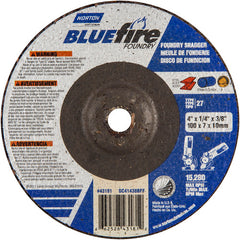 4″ × 1/4″ × 3/8″ BlueFire Non-Woven Depressed Center Wheel Type 27 Zirconia Alumina / Aluminum Oxide - Apex Tool & Supply