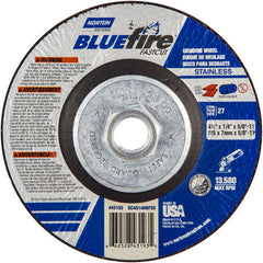 ‎4-1/2″ × 1/4″ × 5/8″ BlueFire Non-Woven Depressed Center Wheel Type 27 - Apex Tool & Supply