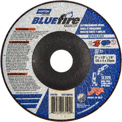 5″ × 1/8″ × 7/8″ BlueFire Non-Woven Depressed Center Wheel Type 27 Zirconia Alumina / Aluminum Oxide - Apex Tool & Supply