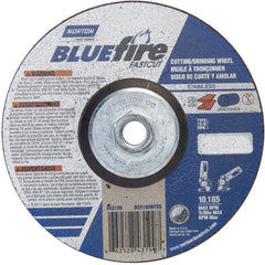 ‎6 × 1/8 × 5/8 - 11″ BlueFire INOX/SS Fast Cut Grinding Wheel ZA 30 U Type 27 - Apex Tool & Supply