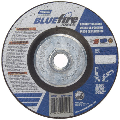 ‎4-1/2″ × 1/4″ × 5/8″ BlueFire Non-Woven Depressed Center Wheel Type 27 - Apex Tool & Supply