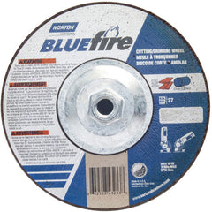 ‎7 × 1/8 × 5/8 - 11″ BlueFire Grinding Wheel ZA 30 U Type 27 - Apex Tool & Supply