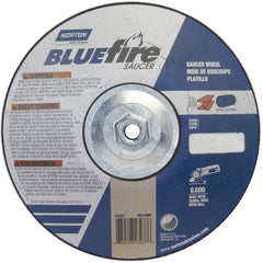 9″ × 1/4″ × 5/8″ BlueFire Non-Woven Depressed Center Wheel Type 28 Saucer - Apex Tool & Supply