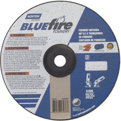 9″ × 1/8″ × 7/8″ BlueFire Non-Woven Depressed Center Wheel Type 27 Zirconia Alumina / Aluminum Oxide - Apex Tool & Supply