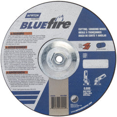 9″ × 1/8″ × 5/8″ BlueFire Non-Woven Depressed Center Wheel Type 27 Zirconia Alumina / Aluminum Oxide - Apex Tool & Supply