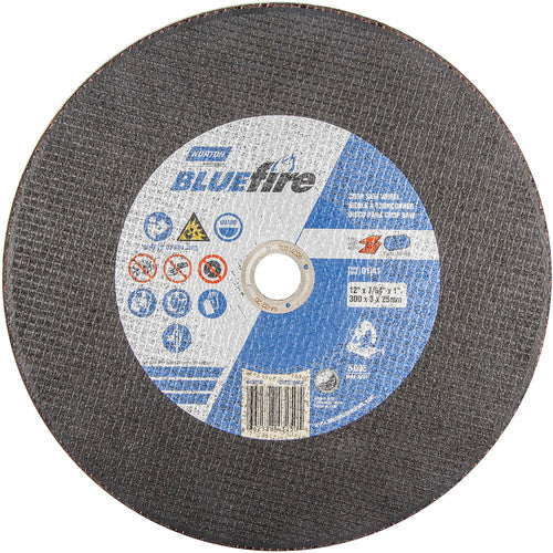 12″ × 7/64″ × 1″ BlueFire Chopsaw Cut-Off Wheel Type 01 Straight Zirconia Alumina/Aluminum Oxide - Apex Tool & Supply