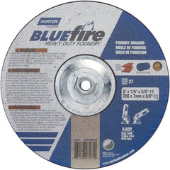 9″ × 1/4″ × 5/8″ BlueFire Non-Woven Depressed Center Wheel Type 27 Zirconia Alumina / Aluminum Oxide - Apex Tool & Supply