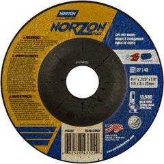 ‎4-1/2″ × 1/8″ × 7/8″ NorZon Plus Non-Woven Depressed Center Wheel Type 27 - Apex Tool & Supply