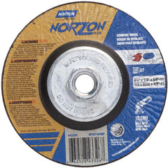 ‎4-1/2″ × 1/4″ × 5/8″ NorZon Plus Non-Woven Depressed Center Wheel Type 27 - Apex Tool & Supply