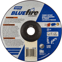 7″ × 1/8″ × 7/8″ BlueFire Non-Woven Depressed Center Wheel Type 27 24 Grit - Apex Tool & Supply