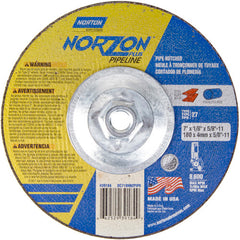 7″ × 1/8″ × 5/8″ NorZon Plus Non-Woven Depressed Center Wheel Type 27 - Apex Tool & Supply