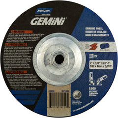 ‎7 × 1/8 × 5/8 - 11″ Gemini Long Life Grinding Wheel A 24 R Type 27 - Apex Tool & Supply