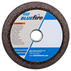 4″ / 3″ × 2″ × 5/8″-11 Snagging Wheel Blue Fire Type 11 Flaring Cup 16 Grit - Apex Tool & Supply