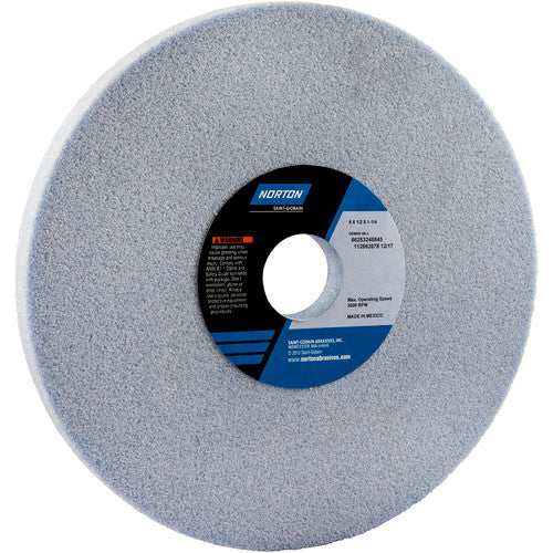 ‎8″ × 1/2″ × 1-1/4″ Gemini Toolroom Wheel Type 01 Straight 46 Grit Aluminum Oxide - Apex Tool & Supply