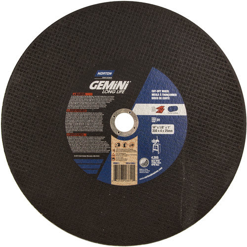 14″ × 1/8″ × 1″ Gemini Stationary Saw Cut-Off Wheel Aluminum Oxide - Apex Tool & Supply