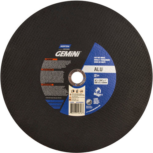 14″ × 7/64″ × 1″ Gemini Chopsaw Type 01 Straight Cut-Off Wheel Aluminum Oxide - Apex Tool & Supply