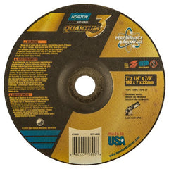 7″ × 1/4″ × 7/8″ - T27 - Quantum 3 Depressed Center Wheel - Apex Tool & Supply