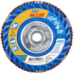 ‎4-1/2 × 5/8 - 11″ Blaze Plastic Flat Flap Disc Type 27 40 Grit R980P Premium Ceramic Alumina - Apex Tool & Supply