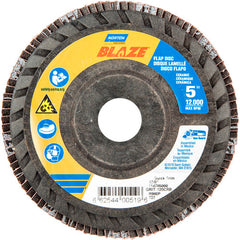5 × 7/8″ Blaze Plastic Flat Flap Disc Type 27 120 Grit R980P Premium Ceramic Alumina - Apex Tool & Supply