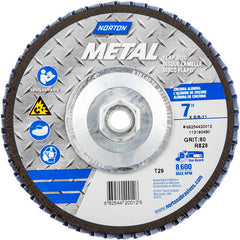 ‎7 × 5/8 - 11″ Metal Fiberglass Conical Flap Disc Type 29 P60 Grit R828 Zirconia Alumina - Apex Tool & Supply