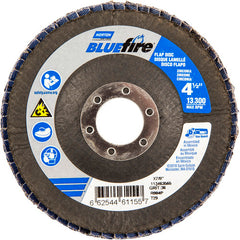 ‎4-1/2 × 7/8″ BlueFire Fiberglass Conical Flap Disc Type 29 P36 Grit R884P Zirconia Alumina - Apex Tool & Supply