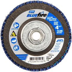 ‎4-1/2 × 5/8 - 11″ BlueFire Fiberglass Conical Flap Disc Type 29 P36 Grit R884P Zirconia Alumina - Apex Tool & Supply