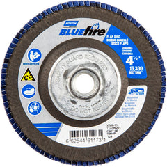 ‎4-1/2 × 5/8 - 11″ BlueFire Fiberglass Conical Flap Disc Type 29 P80 Grit R884P Ceramic Alumina - Apex Tool & Supply